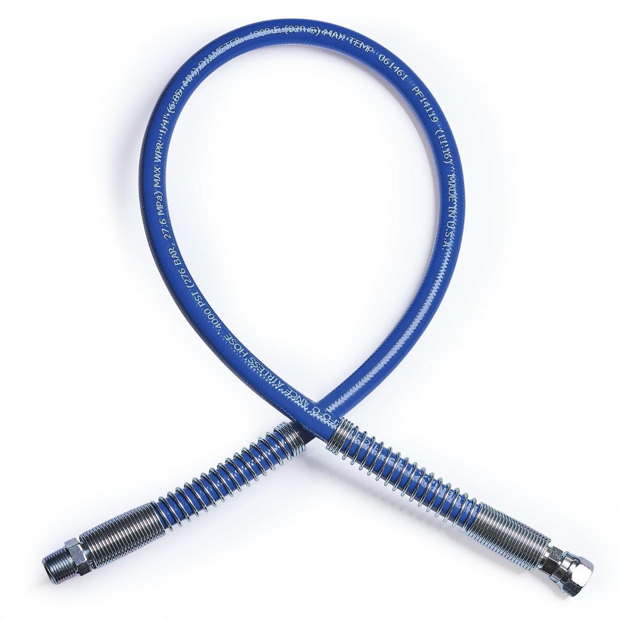 BlueMax II HP Airless Whip Hose, 1/4 in x 3 ft (0.9 m), 4000 psi