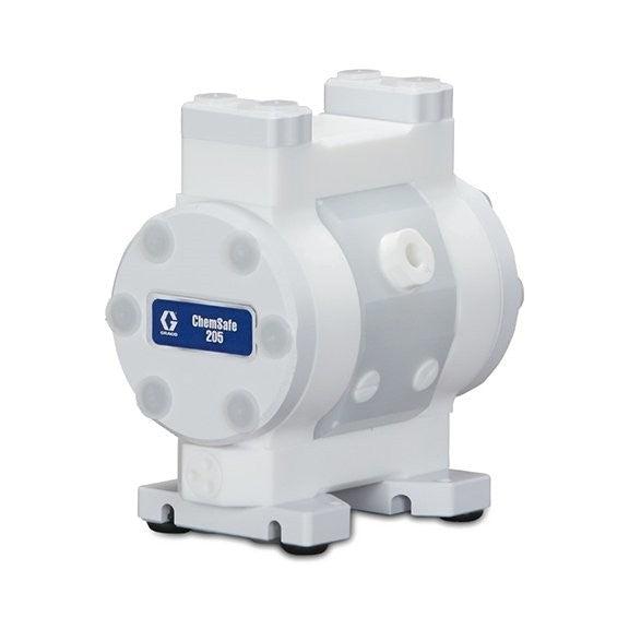 ChemSafe 205 Air Operated Double Diaphragm Plastic Pump with PTFE Seat, PTFE Ball, Overmolded PTFE Diaphragm, PTFE Fluid Path & BSPT Port