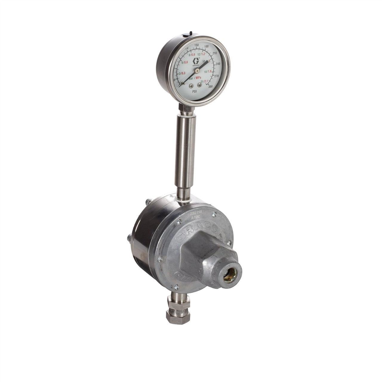 Low Pressure Fluid Regulator, 250 Max psi, 20-160 psi Range, 3.0 GPM, SST, Spring Type, 3/8 (f) x 3/8 (m), 1/4 (f) Port
