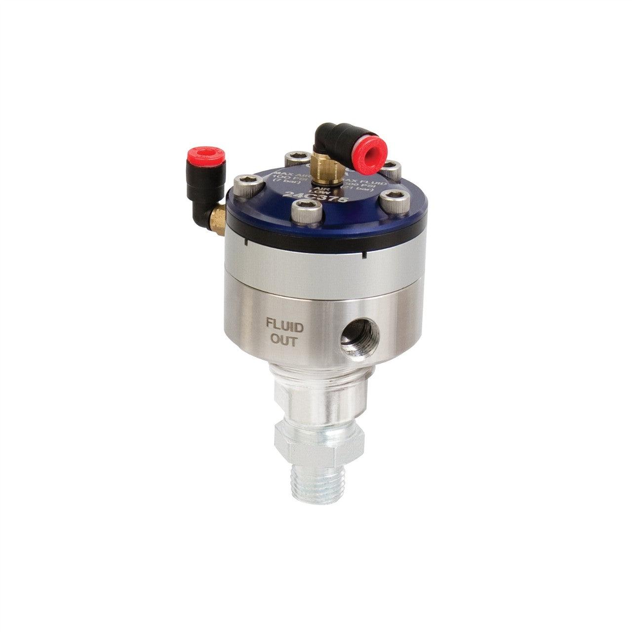 1:3 Precision Flow Fluid Pressure Regulator, 30 psi (2.0 bar) max pressure, black ratio spacer