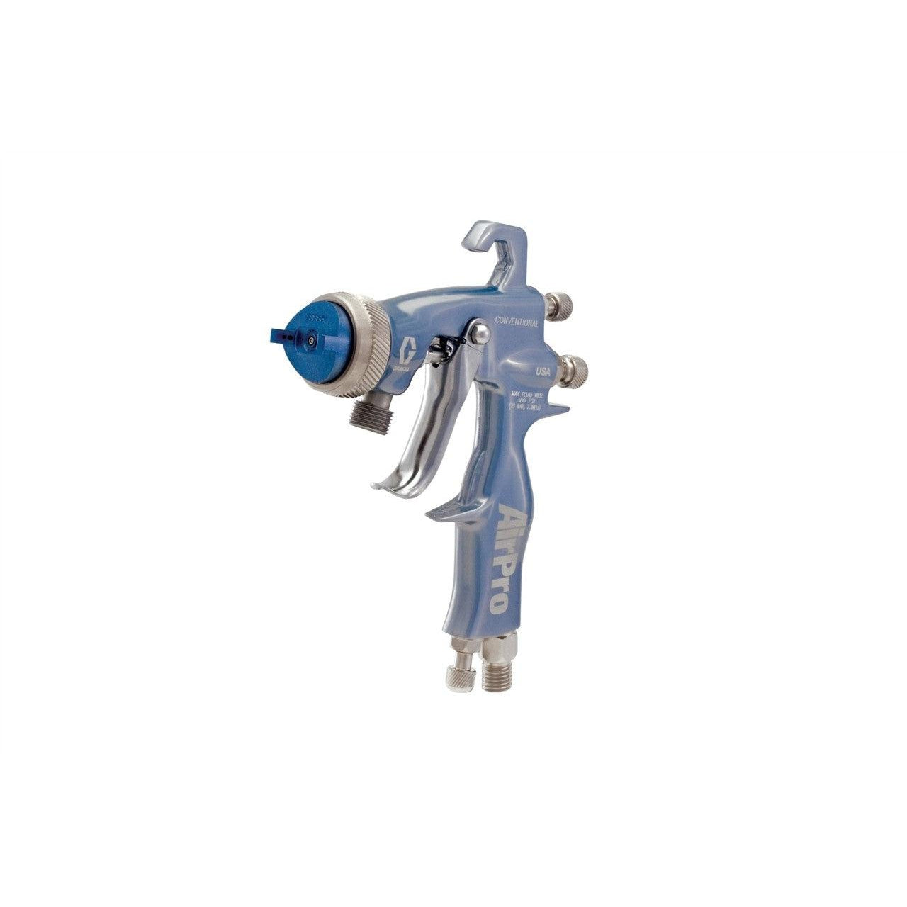 AirPro Air Spray Pressure Feed Gun, Conventional, 0.030 inch (0.8 mm) Nozzle, for General Metal Applications