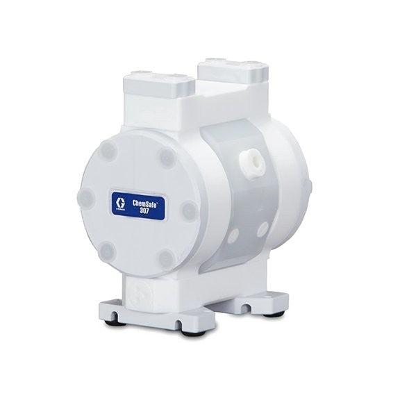 ChemSafe 307 Air Operated Double Diaphragm Plastic Pump with PTFE Seat, PTFE Ball, Overmolded PTFE Diaphragm, PTFE Fluid Path & BSPT Port