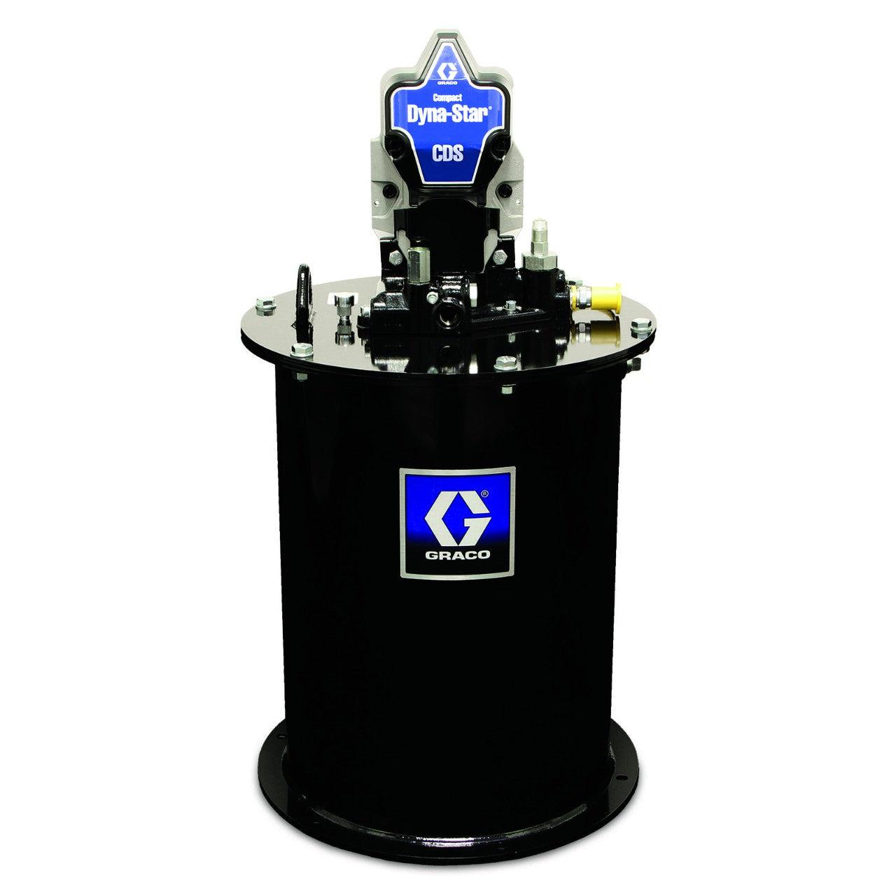 Compact Dyna-Star® 24 VDC Grease Pump and 60 lb Reservoir, Follower Plate, Low-Level Switch, Auto-Fill Shut Off