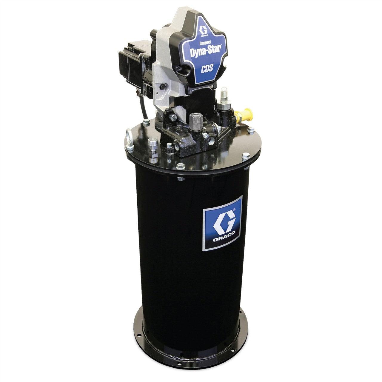 Compact Dyna-Star® 24 VDC Series Progressive Grease Pump and 20 L Reservoir, Follower Plate, Level Reporting, Auto-Fill Shut Off