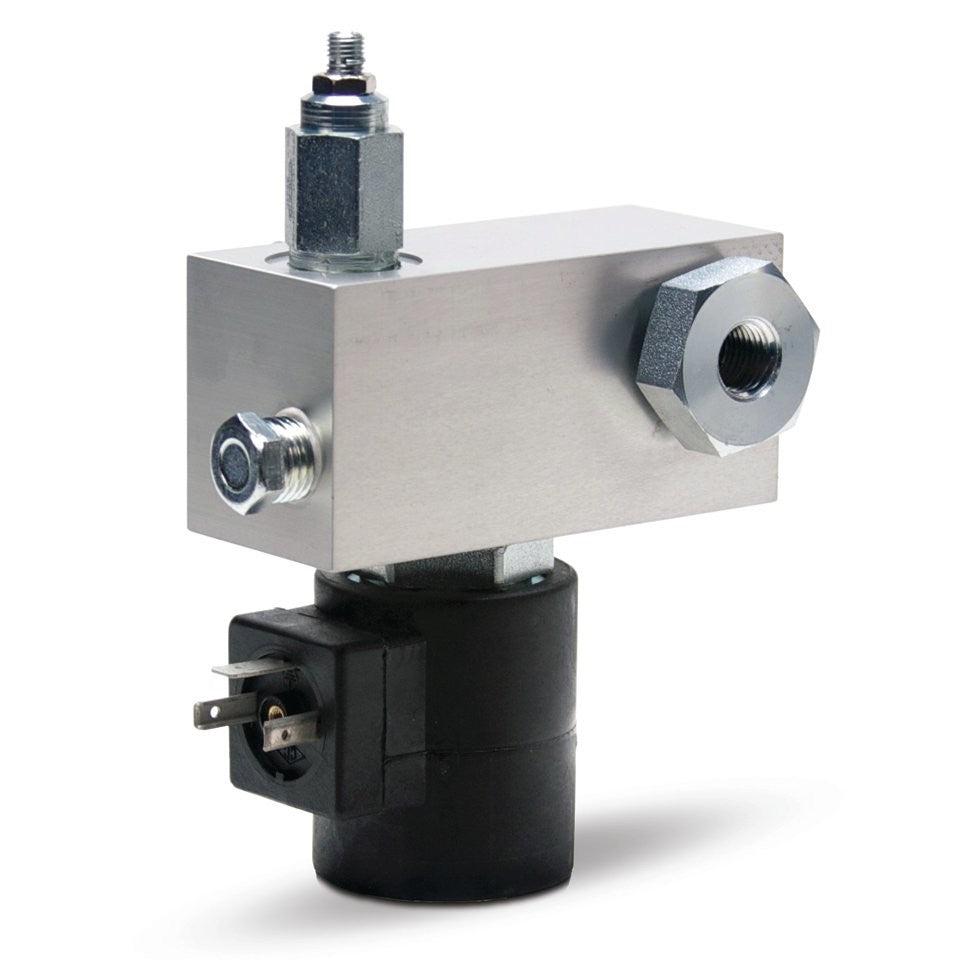Direct-Mount Vent Valve for G3™ Pumps - BSPP, 115 VAC, 500-3500 psi (35-241 bar), Normally Open, RH