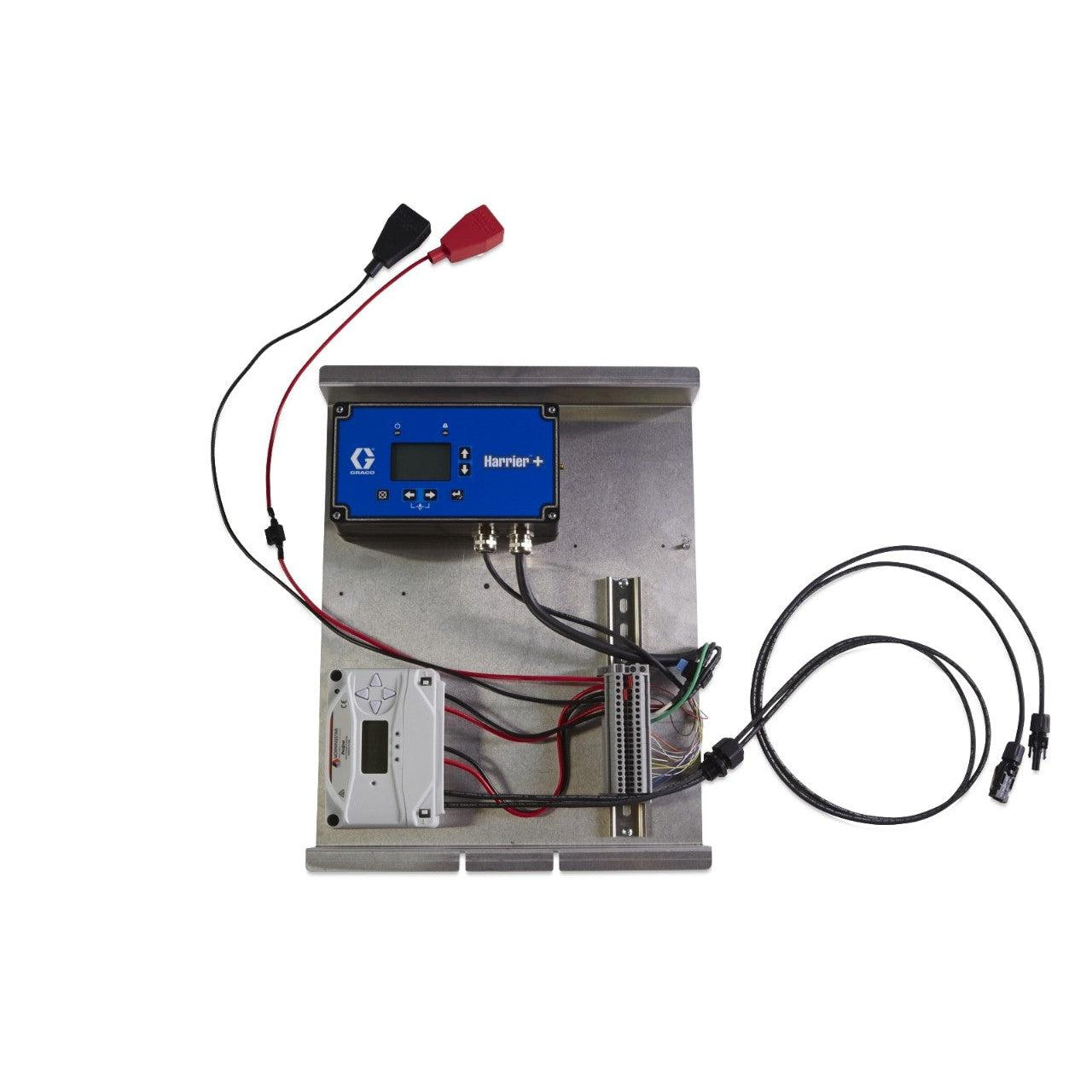 Four-Battery Control Box with Harrier EZ Controller and Includes ASC 24/12 Two Panel Charge Controller