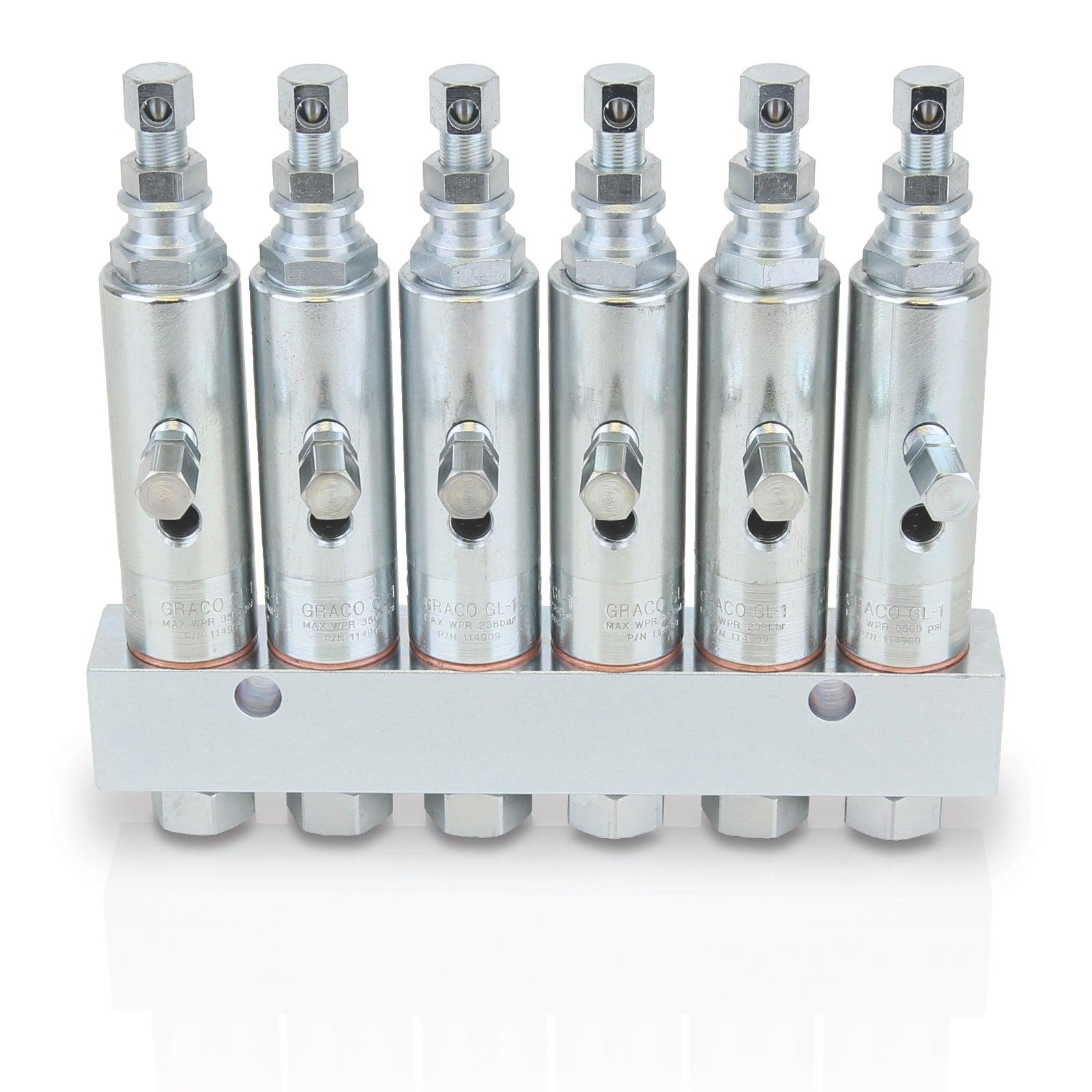 Graco GL-1. GL-1 Grease Injectors - 6 Injectors and Manifold