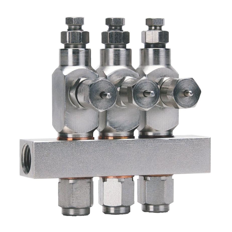 Graco GL-32. GL-32 Grease Injector, 304 Stainless Steel, 3-Injector Manifold, 1/8 BSPP x 6 mm