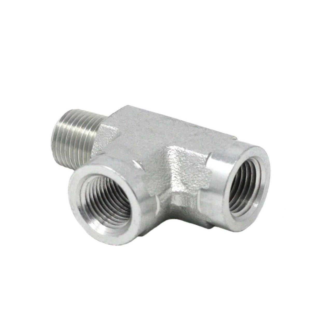 Male Run Tee - 1/8 in. NPT Male x (2) 1/8 in. NPT Female