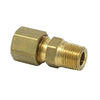 General Pipe Fitting - Male Connector - 1/4 inch Tube x 1/8 inch Male, Brass