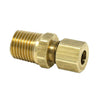 General Pipe Fitting - Male Connector - 1/4 inch Tube x 1/4 inch Male, Brass