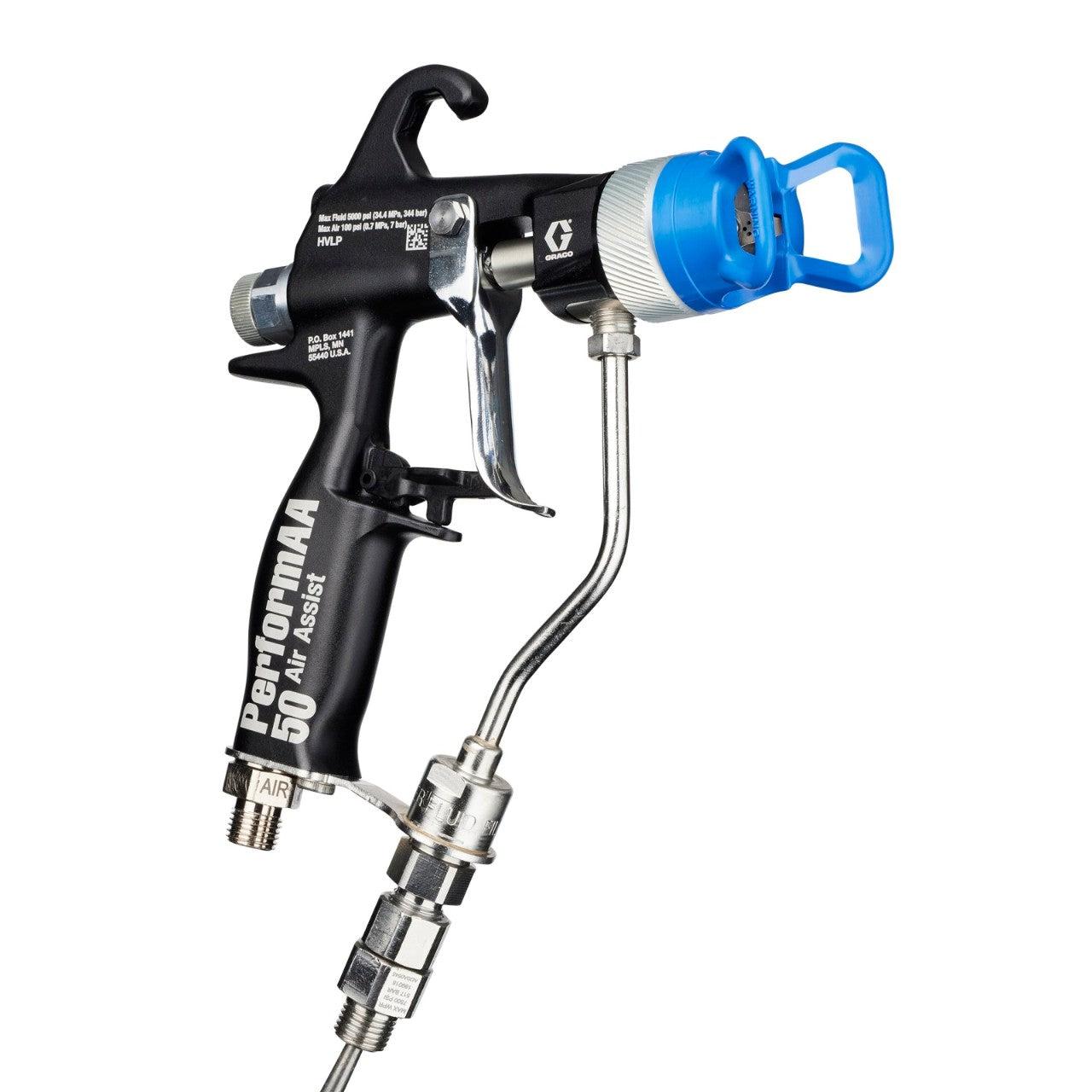 PerformAA 5000 Air Assist Gun with Wood Lacquer air cap and fluid swivel