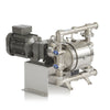 Saniforce 1040E S/S Eodd Replacement Pump W/ 120 V Comp, S/S Center Section & Seats, Ptfe Balls, Diaph & Manifold O-Rings